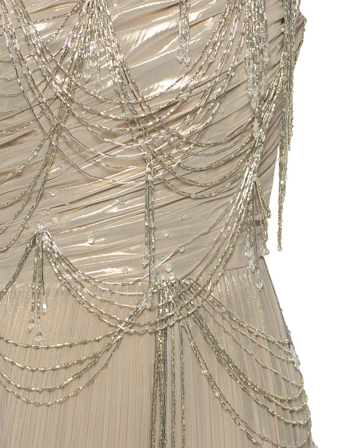 Gold Chiffon Maxi Dress With Embroidery, 4 Gold Chiffon Maxi Dress With Embroidery, 4