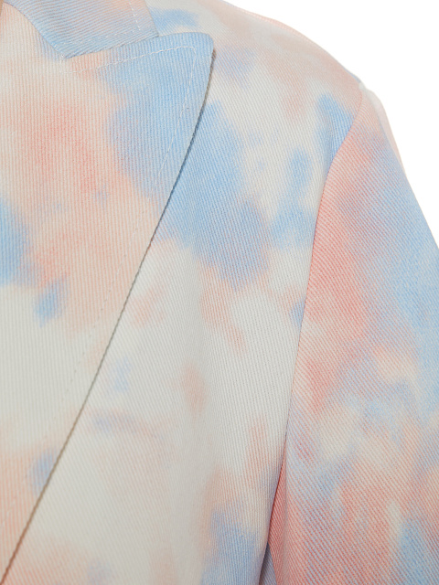 Pink Tie-dye Denim Bolero Jacket, 4