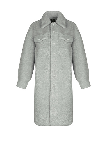 Grey Faux Fur Coat, 1