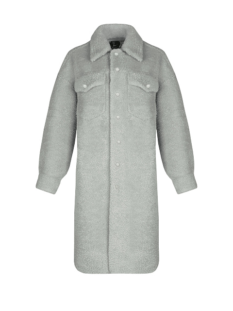 Grey Faux Fur Coat, 1