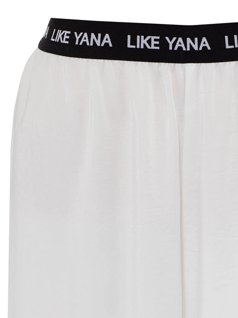 White Satin Top & Pants Set, 4 White Satin Top & Pants Set, 4
