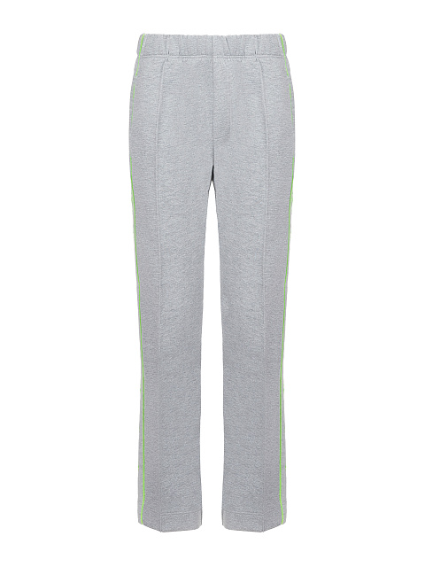 Grey & Neon Green Lily Embroidered Jersey Suit, 3 Grey & Neon Green Lily Embroidered Jersey Suit, 3