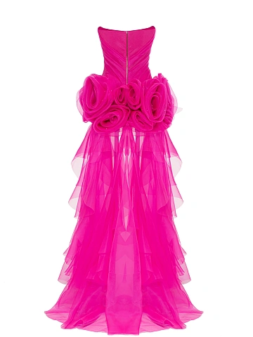 Fuchsia Silk Maxi Dress, 2