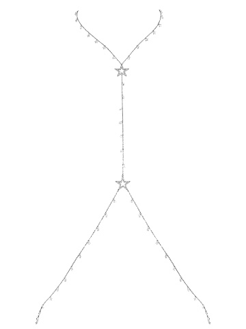 Cubic Zirkonia & Silver Body Chain, 1