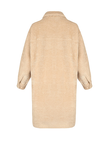 Beige Faux Fur Coat, 2