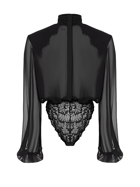 Chiffon bodysuit blouse, 4