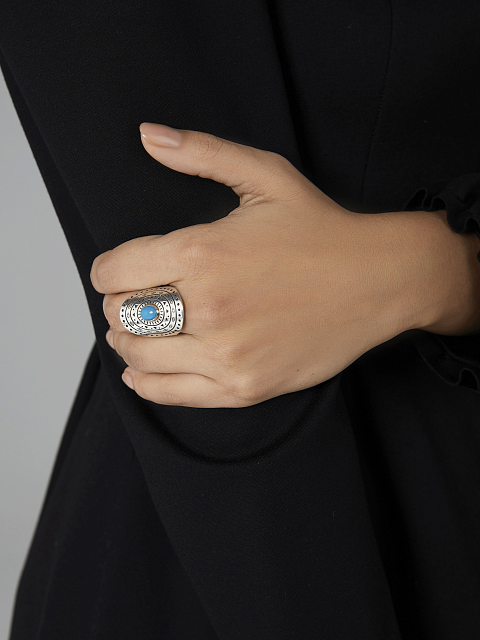 Turquoise & Silver Ring, 3