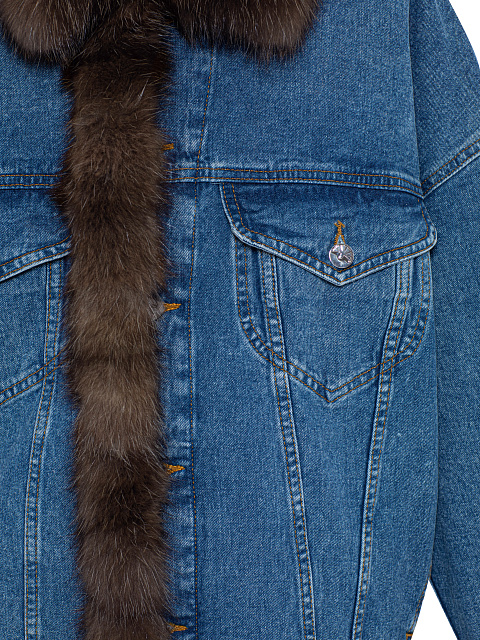 Blue Denim & Sable Fur Jacket, 4 Blue Denim & Sable Fur Jacket, 4