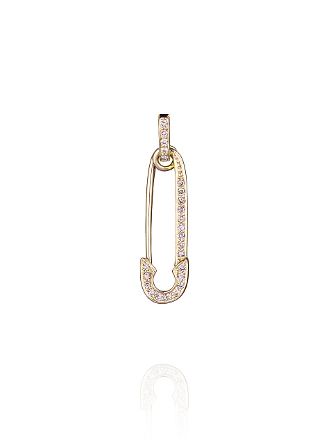 Yellow Gold & Diamonds Pin Pendant, 2
