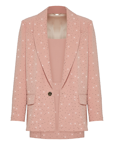 Pink Rhinestone Skirt Suit, 1 Pink Rhinestone Skirt Suit, 1