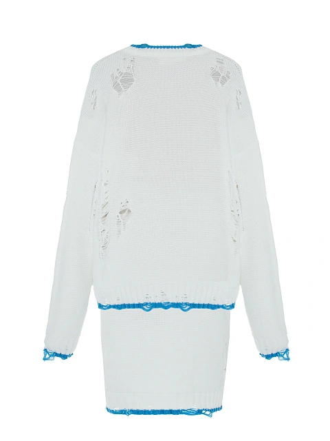 White Jersey Sweater & Midi Skirt Set, 2 White Jersey Sweater & Midi Skirt Set, 2