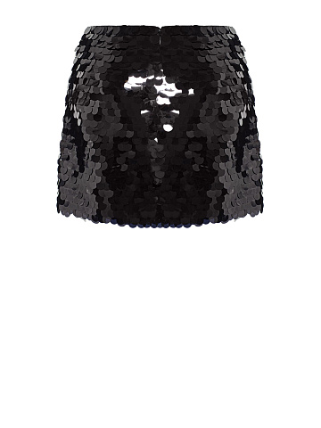 Black sequin mini skirt, 2