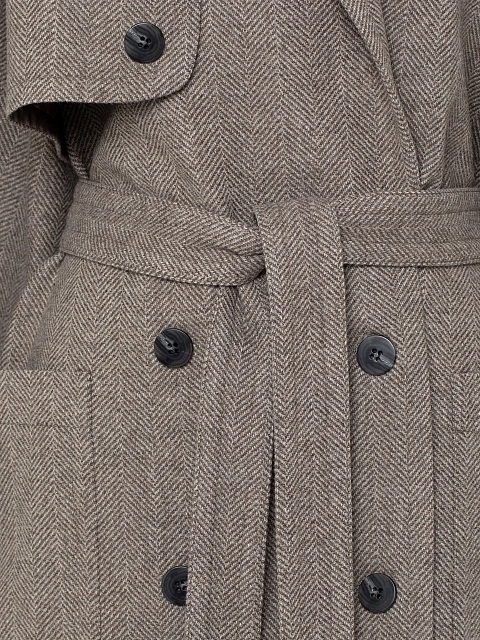 Brown Double Breasted Cashmere Trench, 4 Brown Double Breasted Cashmere Trench, 4