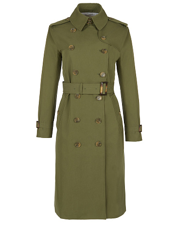 Khaki Cotton Trench Coat, 2