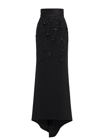Black embroidered skirt, 1
