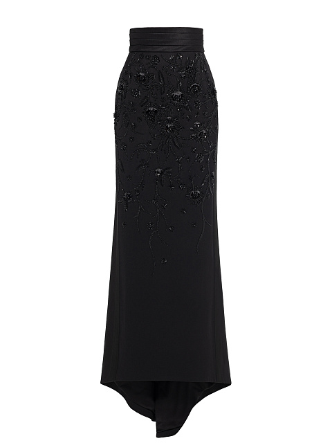 Black embroidered skirt, 1
