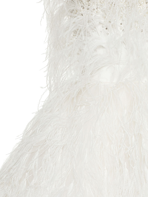 White Feather Tulle Dress, 4 White Feather Tulle Dress, 4