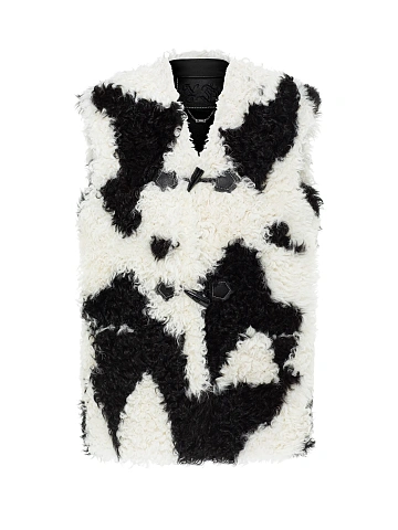 Black & White Kalgan Fur Vest, 1