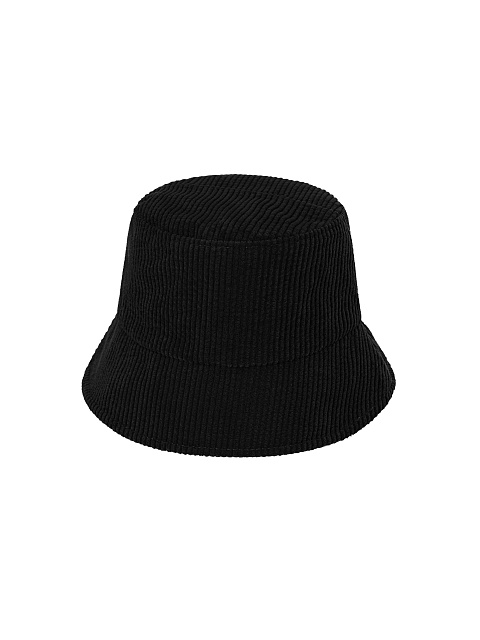 Black Embroidery Corduroy Bucket Hat, 2 Black Embroidery Corduroy Bucket Hat, 2