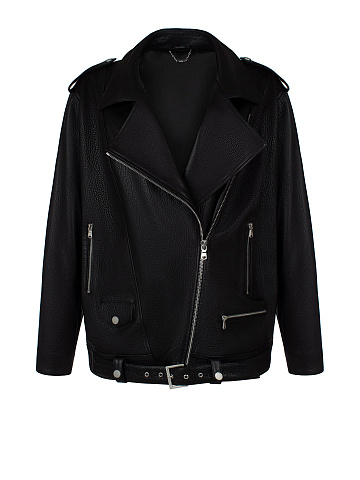 Black Leather Biker Jacket, 1