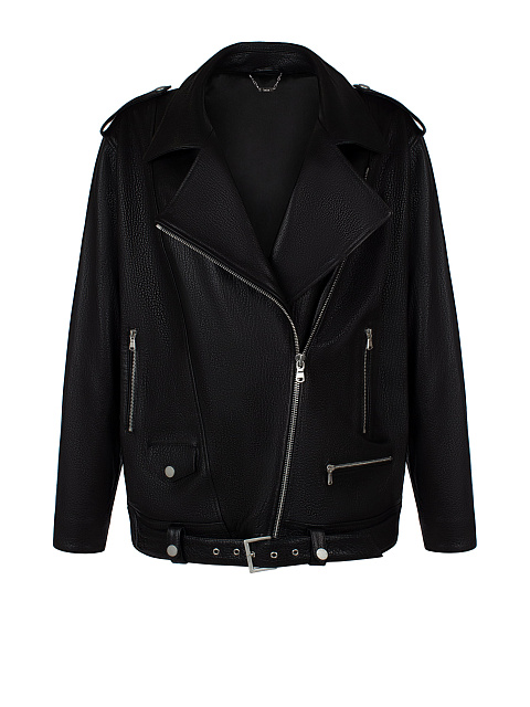 Black Leather Biker Jacket, 1 Black Leather Biker Jacket, 1