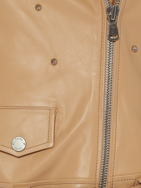 Light Beige Studded Leather Vest, 4 Light Beige Studded Leather Vest, 4