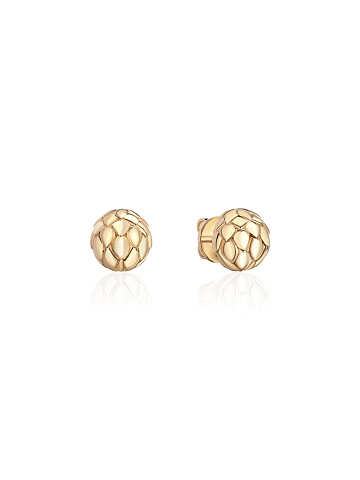Small "YANA DRAGON" stud earrings in yellow gold, 1