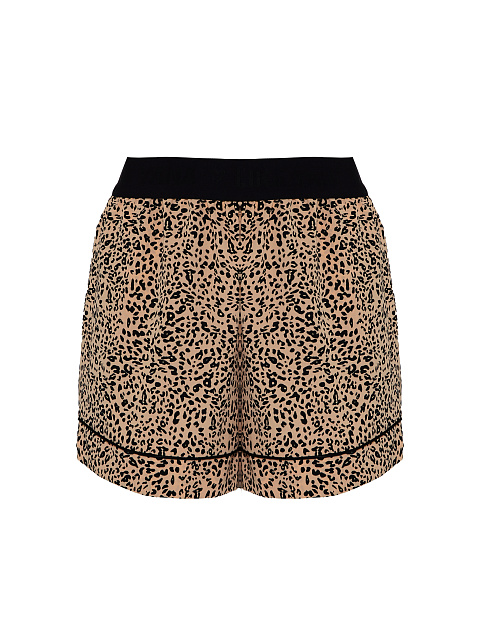 Dark beige pajamas with leopard print, 4 Dark beige pajamas with leopard print, 4