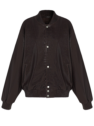 Brown leather bomber jacket, 1