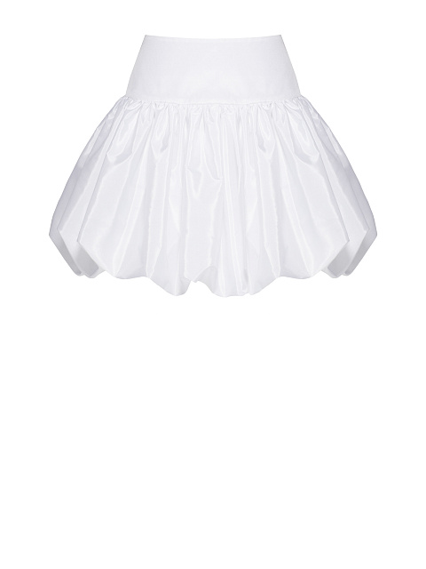 White taffeta balloon skirt, 2 White taffeta balloon skirt, 2