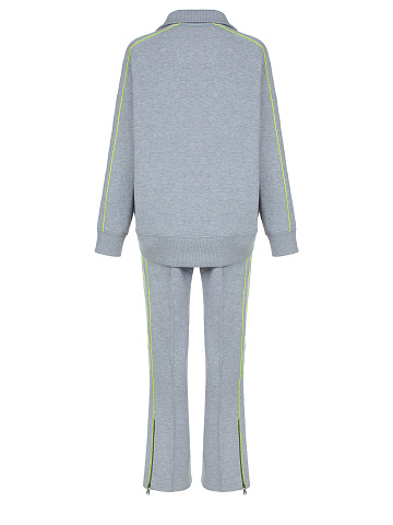 Grey Embroidered Jersey Suit, 2