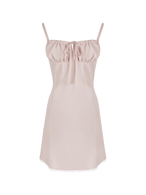 Pink Rayon Mini Dress, 1 Pink Rayon Mini Dress, 1
