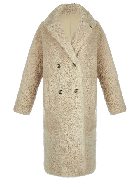Beige Shearling Coat, 1 Beige Shearling Coat, 1