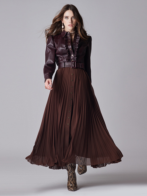 Python Leather Heeled Tall Boots, 7