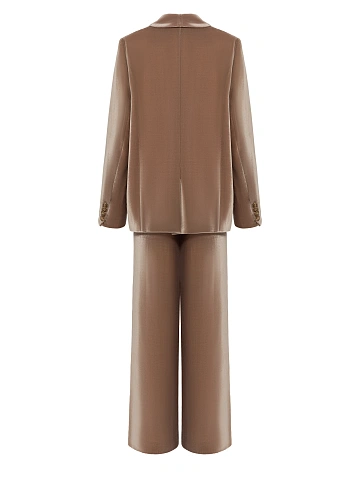Beige Velvet Pant Suit, 2