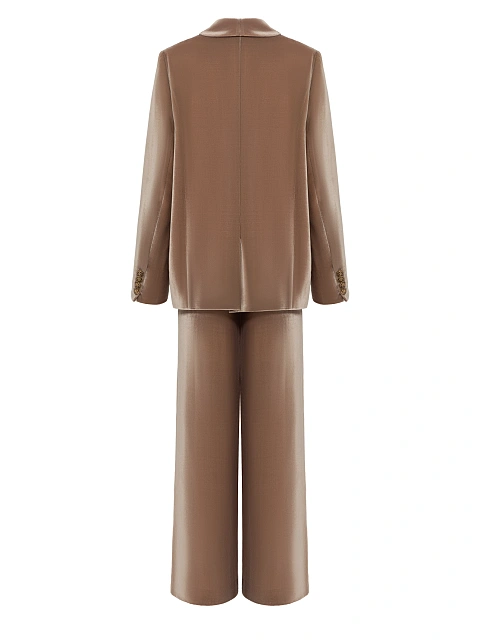 Beige Velvet Pant Suit, 2 Beige Velvet Pant Suit, 2
