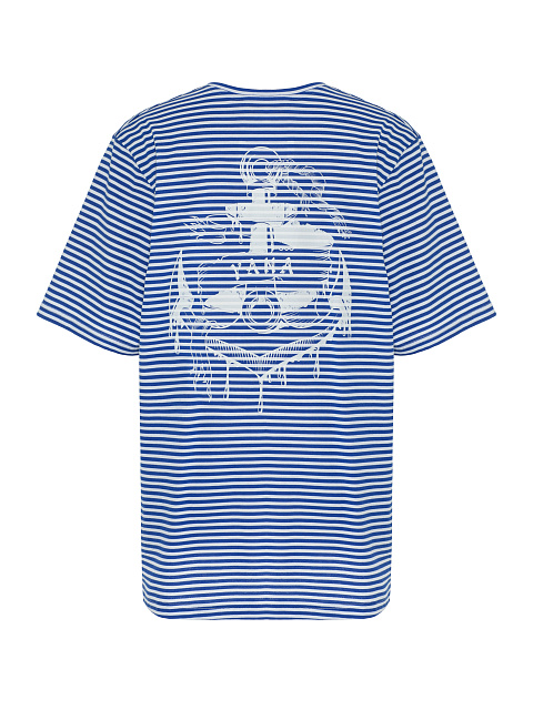 White and blue striped cotton T-shirt, 2