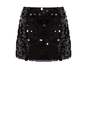 Black sequin mini skirt, 1