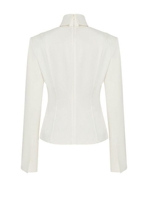 Ivory silk blouse, 2
