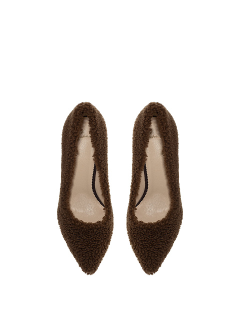 Brown Sheepskin Pumps, 4