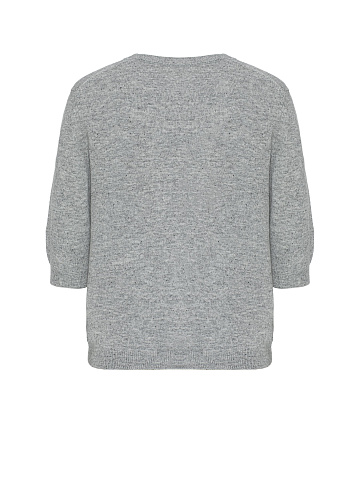 Grey angora jumper with short sleeves, 2