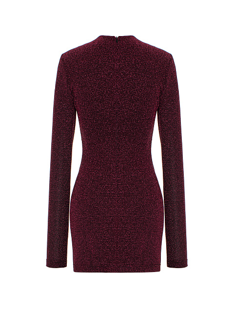 Bordeaux Lurex Mini Dress, 2 Bordeaux Lurex Mini Dress, 2