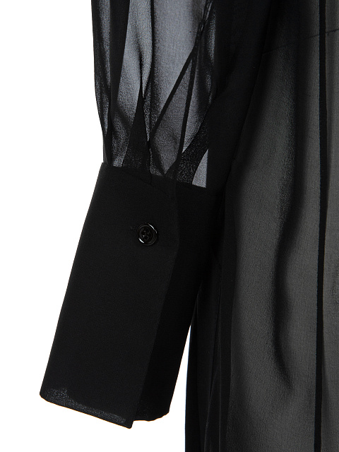Black Sheer Shirt Dress, 4