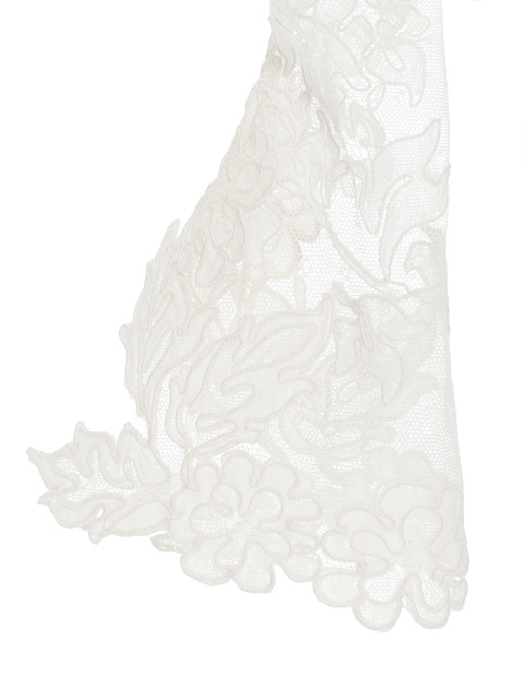 White Denim & Lace Sleeves Top, 4 White Denim & Lace Sleeves Top, 4