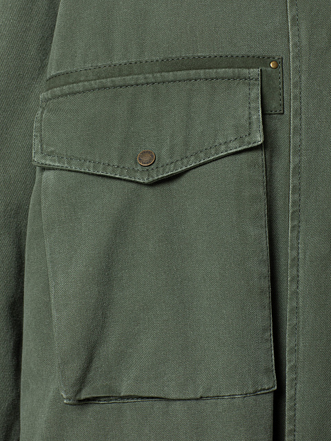 Khaki parka with fur, 9