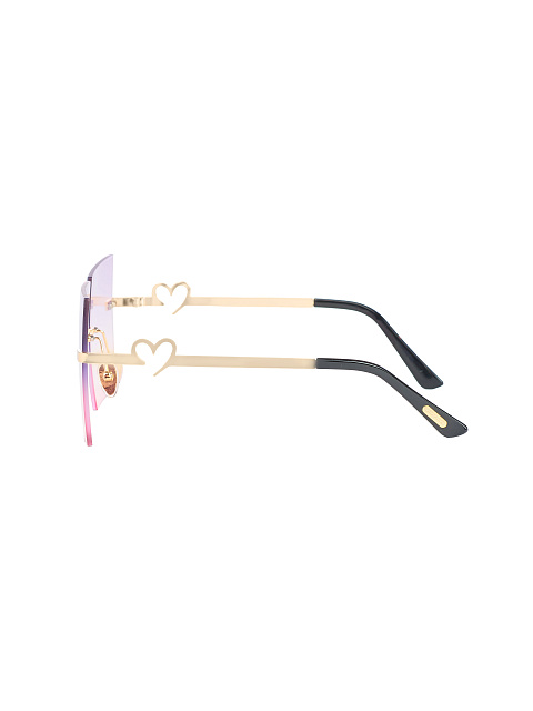 Brown & Pink Gradient Square Sunglasses, 3