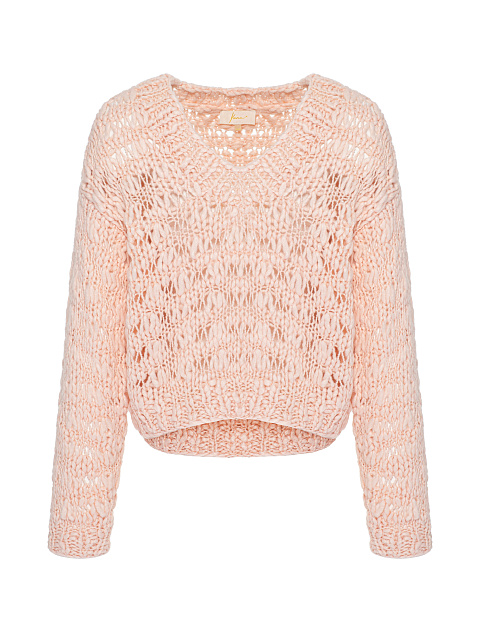 Pink Silk & Cashmere Cropped Sweater, 1 Pink Silk & Cashmere Cropped Sweater, 1