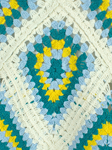 Ivory & Green Crochet Knitted Top, 3