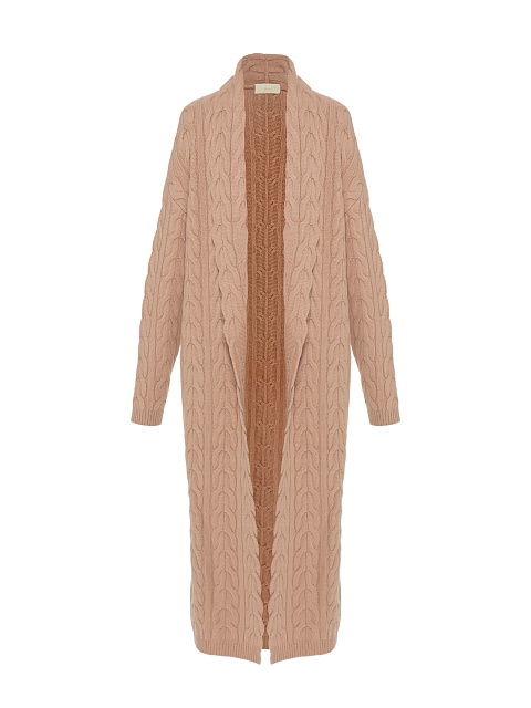Beige Knitted Cashmere Coat , 1