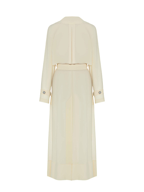 Milk-colored chiffon trench coat, 2 Milk-colored chiffon trench coat, 2